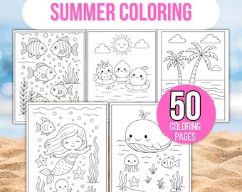 Summer Coloring Pages, Summer Coloring Book, Summer Coloring Sheets, Kids Summer Coloring, Summer Coloring Pages for Kids, Summer Activities