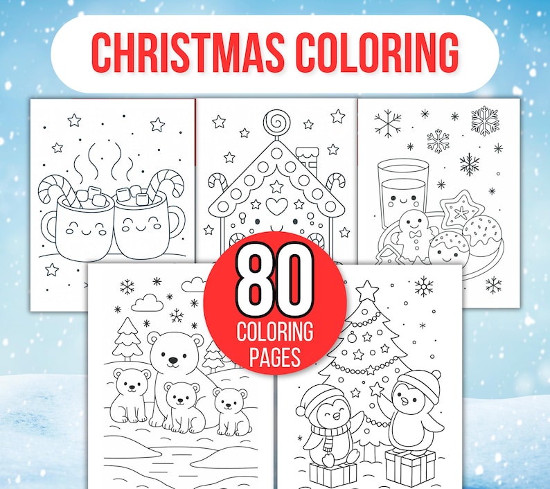 Christmas Coloring Pages, Christmas Coloring Book, Christmas Coloring Sheets, Winter Coloring Pages, Kids Christmas Coloring Pages, Winter