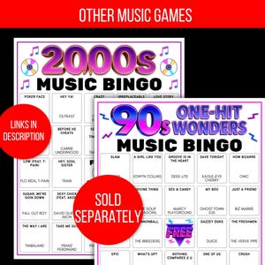 Movie Music Bingo, Movie Soundtrack Bingo, Music Bingo, Movie Soundtrack Songs Game, Music Bingo with Playlist, Music Office Party Game