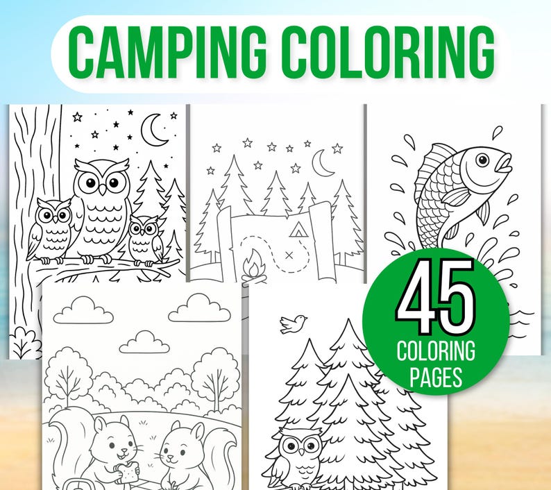 Camping Coloring Pages, Camping Coloring Book, Camping Coloring Sheets, Camping Coloring Pages, Summer Coloring Pages, Camping Activities