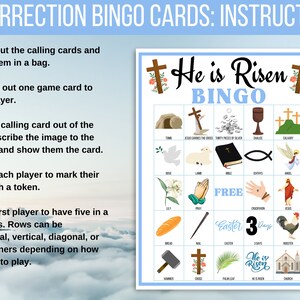Resurrection Bingo, 30 Easter Bingo Cards, Easter Bible Bingo, Holy ...