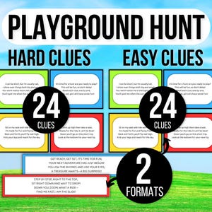 Playground Treasure Hunt, Park Treasure Hunt, Playground Scavenger Hunt, Park Scavenger Hunt, Outdoor Treasure Hunt, Kids Treasure Hunt Clue