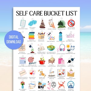 Lista de deseos de autocuidado, Desafío de autocuidado, Desafío de amor propio, Lista de deseos de bienestar, Lista de verificación de autocuidado, Actividad de autocuidado, Autocuidado