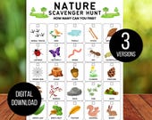 Nature Scavenger Hunt for Kids, Outdoor Nature Scavenger Hunt, Hike Activity, Nature Hunt, Kids Outdoor Activity, Nature Walk Activity