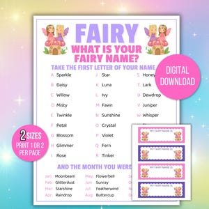 What&#39;s Your Fairy Name, Fairy Name Game, Fairy Games, Fairy Family Game, Fairy Printable, Fairy Party Game, Fairy Game, Fairy Name Generator