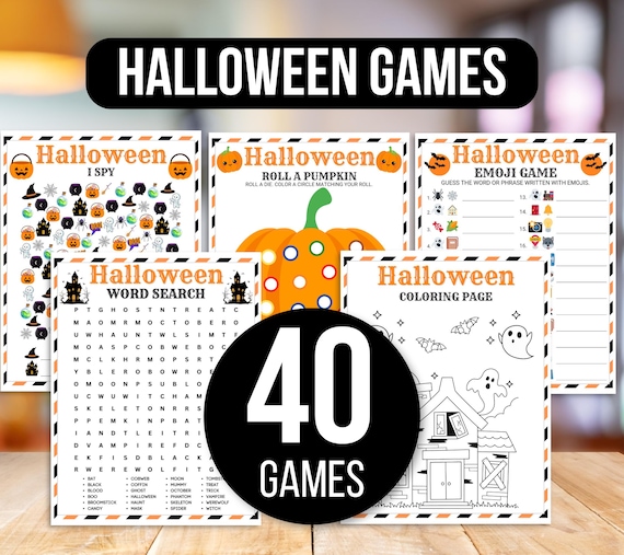 Halloween Games, Halloween Party Games, Halloween Activities, Halloween Games for Kids, Halloween Printable, Halloween Activities Bundle