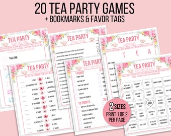 Tea Party Games afdrukbare bundel, Tea Party-activiteiten, Dames Tea Party Games, Tea Party Bundel, Garden Tea Party, Kids Tea Party Verjaardag