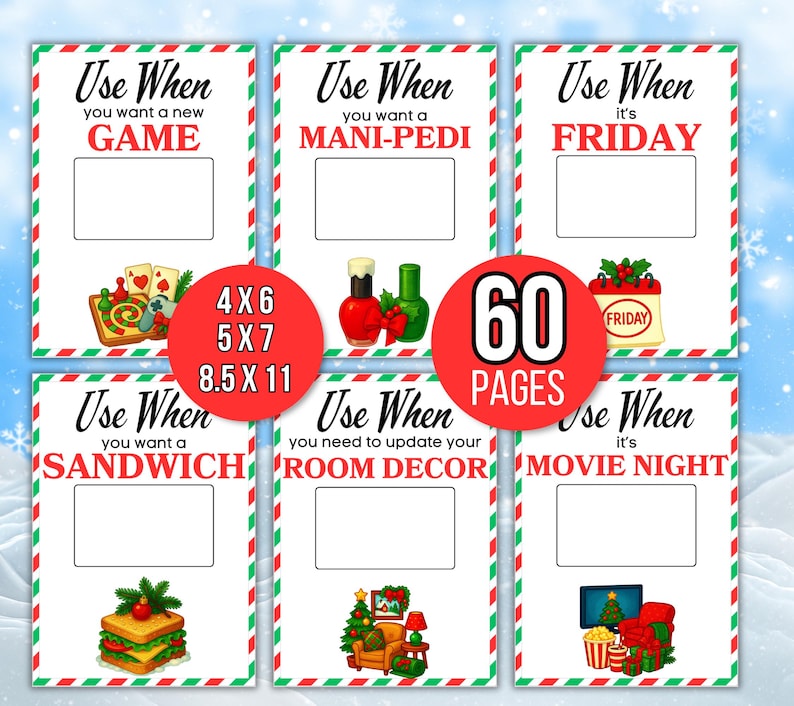 Christmas Gift Card Book, Printable Gift Card Book, Christmas Card Holder, Christmas College Care Package Kit, Personalized Gift Card Holder
