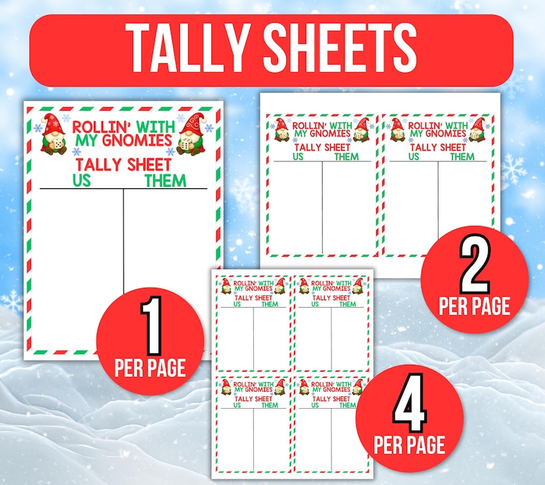 Christmas Bunco Score Sheet, Christmas Gnome Bunco, Christmas Bunco, Christmas Bunco Game, Christmas Bunco Scorecards, Bunco Tally Sheets