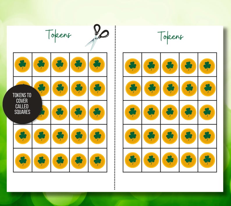 St. Patrick's Day Bingo, 30 St. Patrick's Bingo Cards, St. Patrick's Day Game, St. Paddy's Game for Kids, St. Patrick's Day Party Game