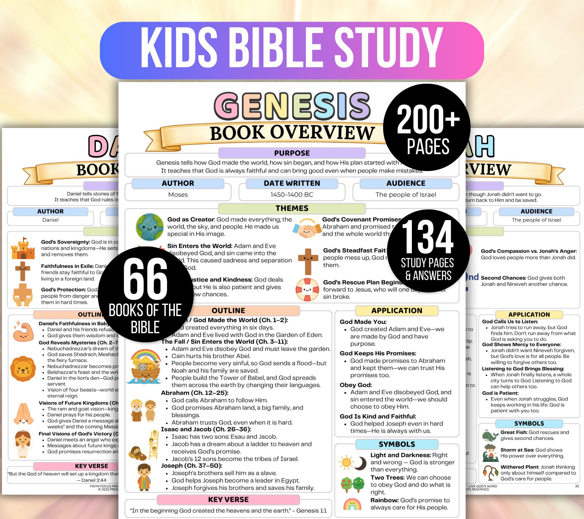 Kids Bible Study, Kids Bible Study Guide, Bible Made Simple for Kids ...