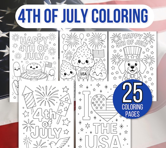 4th of July Coloring Pages, 4th of July Coloring Book, 4th of July Coloring Sheets, Summer Coloring Pages, Summer Coloring Pages for Kids