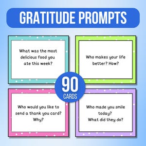 Gratitude Prompts, Gratitude Questions, Gratitude Conversation Starters, Gratitude Questions, Gratitude Conversation Cards, Gratitude Game