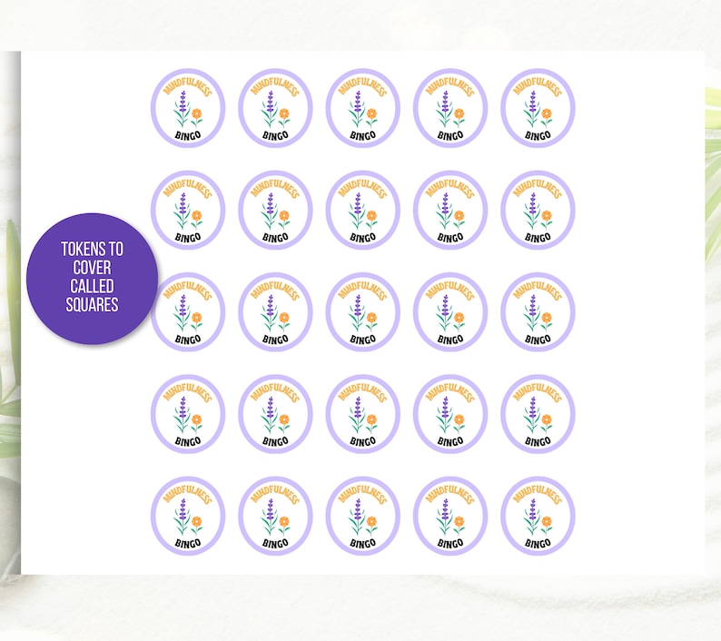Mindfulness Bingo, 30 Mindfulness Bingo Cards, Gratitude Bingo, Mindfulness Activity, Mindfulness Game, Counseling Activity, Counseling Game