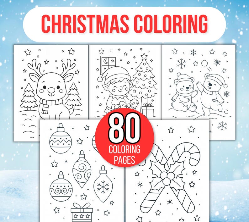 Christmas Coloring Pages, Christmas Coloring Book, Christmas Coloring Sheets, Winter Coloring Pages, Kids Christmas Coloring Pages, Winter