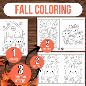 Fall Coloring Pages, Fall Coloring Book, Fall Coloring Sheets, Autumn Coloring Pages, Fall Coloring Pages for Kids, Autumn Activities, Fall