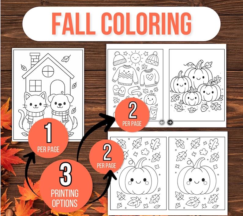 Fall Coloring Pages, Fall Coloring Book, Fall Coloring Sheets, Autumn Coloring Pages, Fall Coloring Pages for Kids, Autumn Activities, Fall