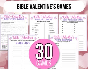 Valentine's Bible Games, Bible Valentine's Party Games, Valentine's Games, Christian Valentine's Games, Valentines Bible Games, Bible Bundle
