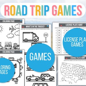 Mega Kids Road Trip Games, Travel Activities, Road Trip Games Bundle, Kids Travel Games, Kids Car Activities, Family Road Trip Games, Trip image 6