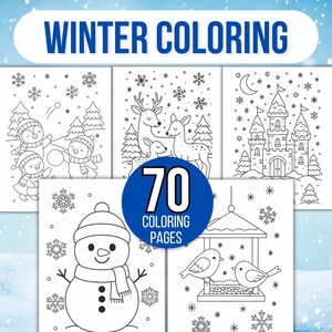 Winter Coloring Pages, Winter Coloring Book, Winter Coloring Sheets, Christmas Coloring Pages, Kids Winter Coloring Pages, Winter Activities