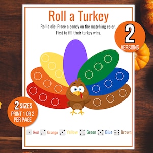 Thanksgiving, Rollen ein Truthahn Familienspiel, Rollen ein Truthahn Kinder Spiel, DIY Würfeln Spiel, Rollen ein Truthahn Würfelspiel, Rollen ein Truthahn Spiel, Türkei