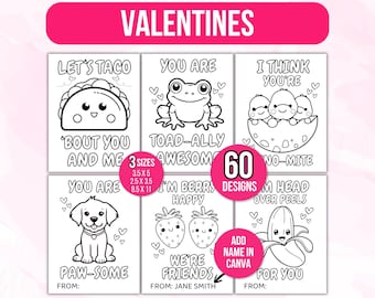 Valentines Coloring Cards, Valentines Day Valentine Cards, Valentine's Cards for Kids, Classroom Valentine Activity, Printable Valentines