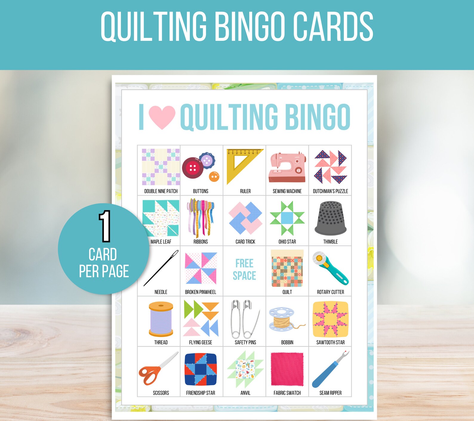 Quilt Bingo, 30 Printable Quilt Bingo Cards, Quilting Bingo, Quilting ...