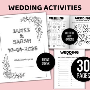 Kids Wedding Activity Bundle, Wedding Activity Pack for Kids, Kids Wedding Book, Wedding Activity Kit for Kids, Kids Wedding Coloring Pages image 6