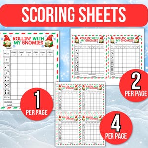 Christmas Bunco Score Sheet, Christmas Gnome Bunco, Christmas Bunco, Christmas Bunco Game, Christmas Bunco Scorecards, Bunco Tally Sheets