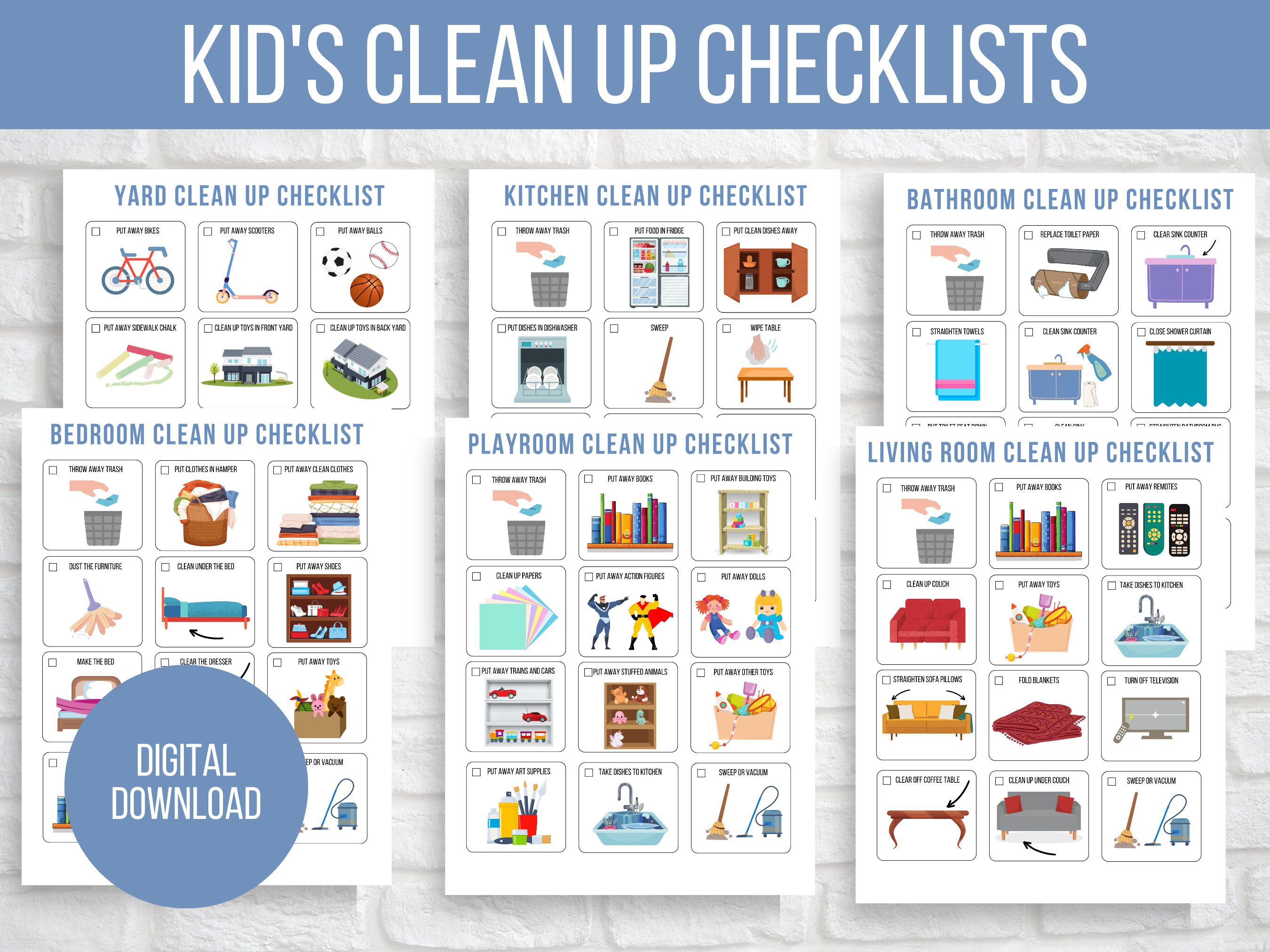 kids-cleaning-checklist-with-pictures-kids-tidying-etsy