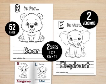 ABC Coloring Book Baby Shower Game, ABC Book Baby Shower Activity, ABC Baby Shower Coloring Book, Baby Shower Game, Baby Shower Game Bundle
