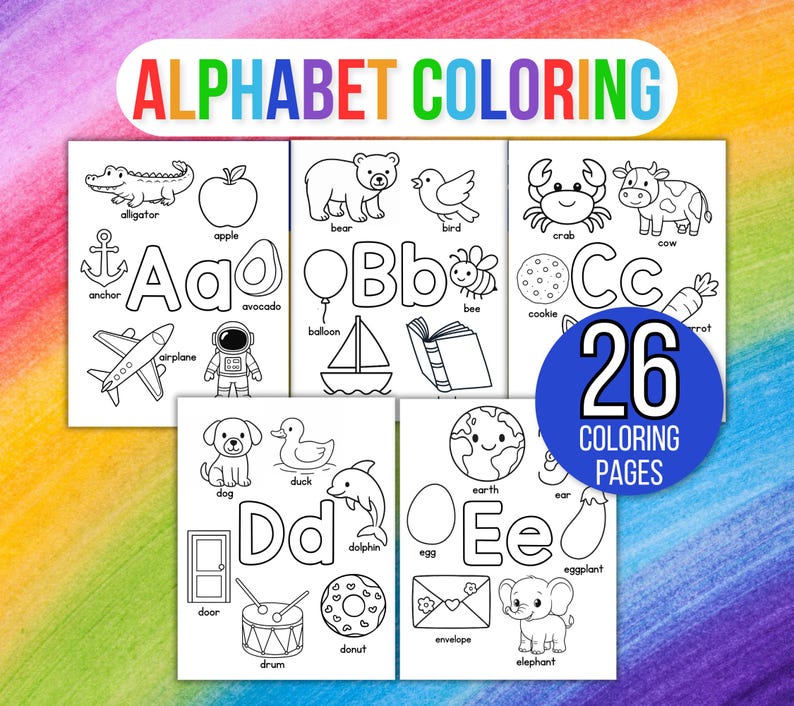 Alphabet Coloring Pages, Alphabet Coloring Pages for Kids, Alphabet Coloring Sheets, Preschool Coloring Pages, Preschool Alphabet Coloring