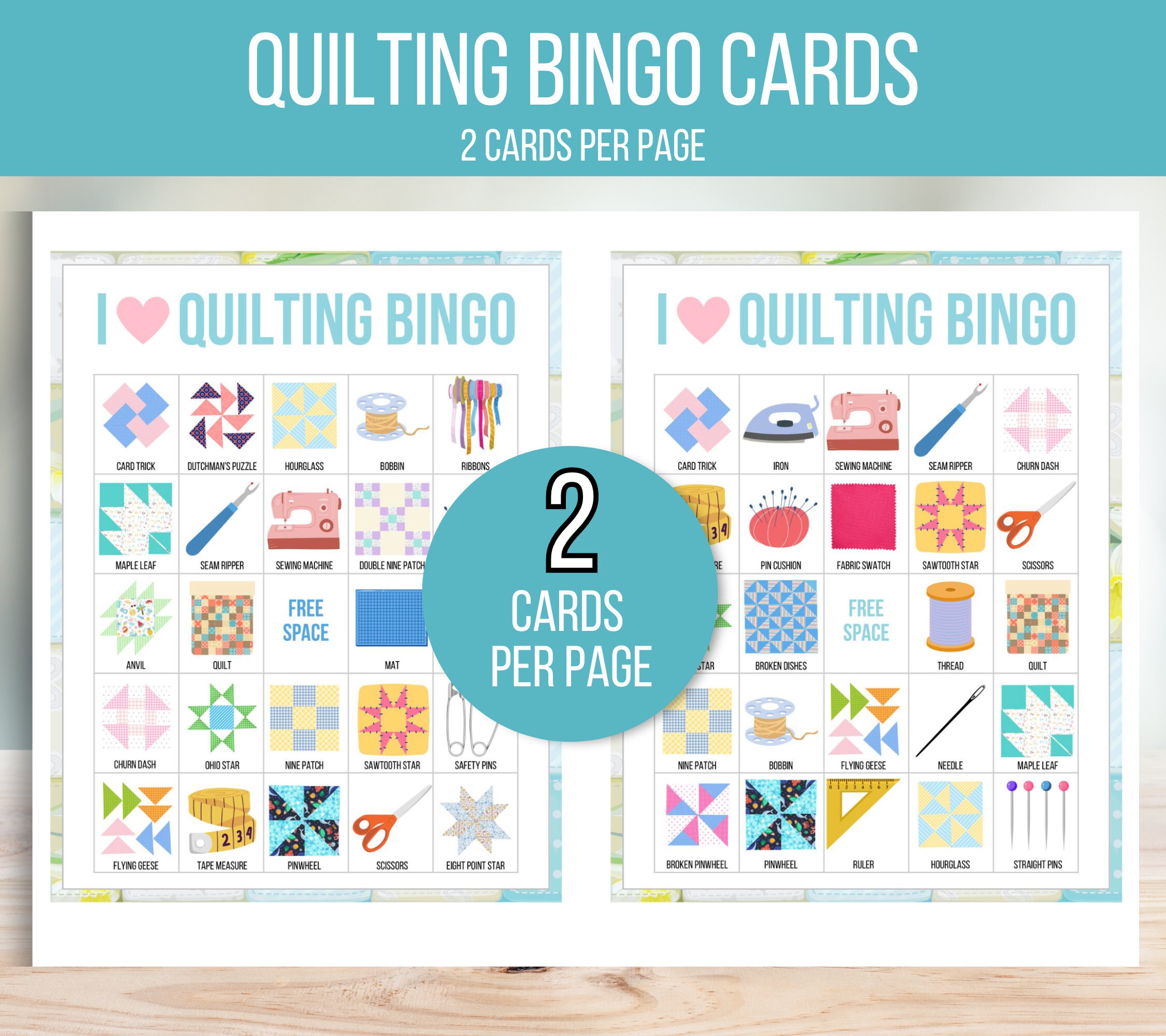 Quilt Bingo, 30 Printable Quilt Bingo Cards, Quilting Bingo, Quilting ...