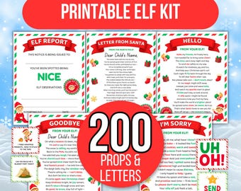 Printable Elf Kit, Elf Arrival Letter, Editable Elf Letters, First Time Elf Arrival Letter, I'm Back Elf Letter, Goodbye Letter, Elf Props