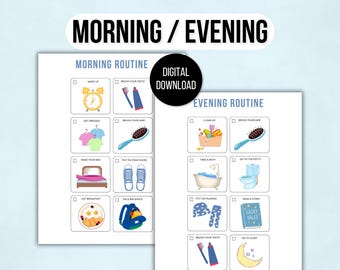 Kinderen ochtend- en avondroutine, ochtendroutine voor kinderen, avondroutine voor kinderen, klaar voor school-routine, bedtijdroutine