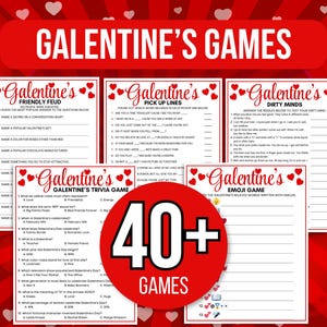 Galentines Games, 40 Printable Galentines Games, Galentine's Activities, Galentine's Party Games, Galentines Game Bundle, Adult Galentines