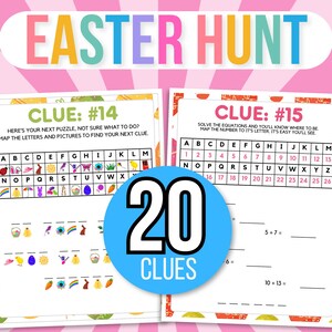 Indoor Easter Treasure Hunt For Teens, Easter Scavenger Hunt, Treasure Hunt Easter Clues, Teens Easter Escape Room Puzzles, Easter Hunt