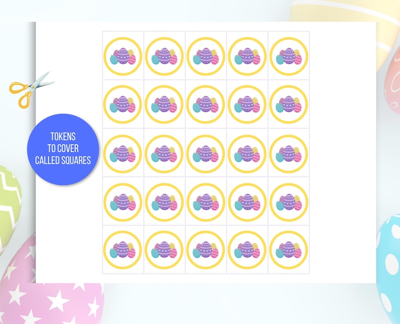 Easter Bingo, 50 Printable Easter Bingo Cards, Easter Activity For Kids, Kids Easter Party Game, Easter Classroom Activity, Easter Game