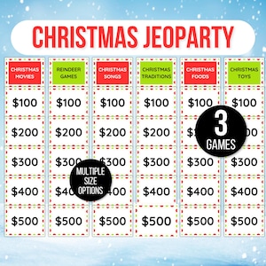 Christmas Jeoparty Game Bundle, Christmas Jeoparty Games, Christmas Jeoparty, Christmas Jeoparty Games for Kids, Teen Christmas Game, Trivia