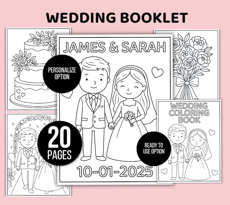 Wedding Coloring Book, Wedding Coloring Pages, Wedding Coloring Sheets, Kids Wedding Coloring Book, Wedding Activity Book for Kids, Wedding