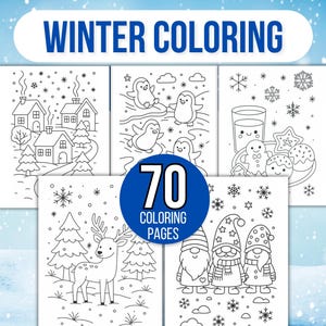Winter Coloring Pages, Winter Coloring Book, Winter Coloring Sheets, Christmas Coloring Pages, Kids Winter Coloring Pages, Winter Activities