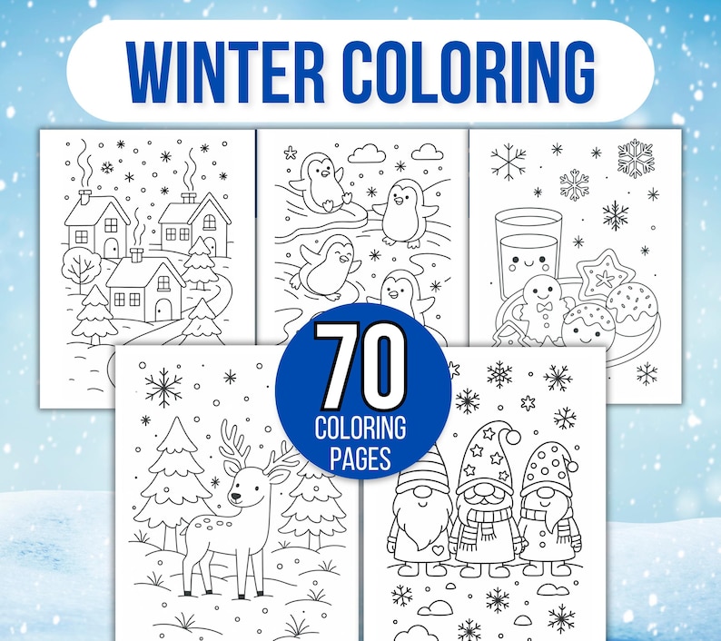 Winter Coloring Pages, Winter Coloring Book, Winter Coloring Sheets, Christmas Coloring Pages, Kids Winter Coloring Pages, Winter Activities