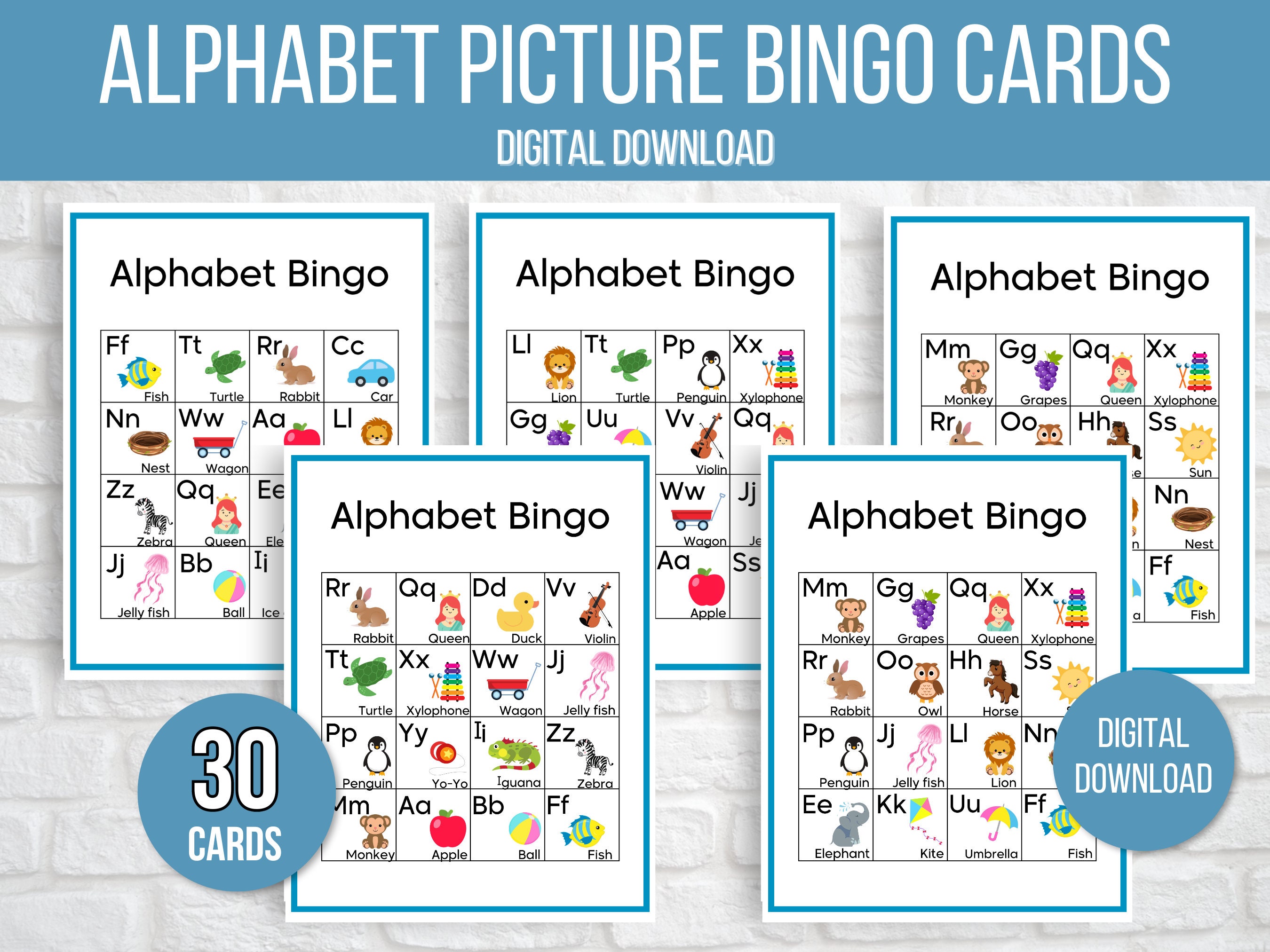 Free Alphabet Bingo Printable for Kids · The Inspiration Edit☹️