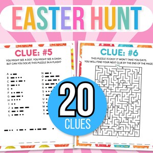 Indoor Easter Treasure Hunt For Teens, Easter Scavenger Hunt, Treasure Hunt Easter Clues, Teens Easter Escape Room Puzzles, Easter Hunt
