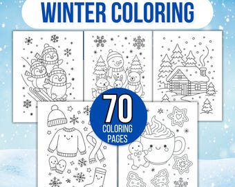 Winter Coloring Pages, Winter Coloring Book, Winter Coloring Sheets, Christmas Coloring Pages, Kids Winter Coloring Pages, Winter Activities