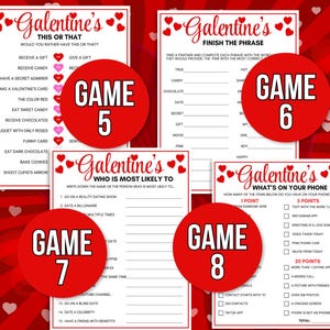 Galentines Games, 40 Printable Galentines Games, Galentine's Activities, Galentine's Party Games, Galentines Game Bundle, Adult Galentines