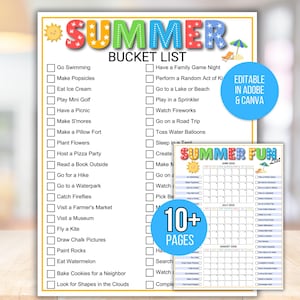 Editable Summer Calendar Poster, Summer Bucket List, Summer Checklist, Summer Break Ideas, Summer Activities, Kids Summer Calendar, Summer