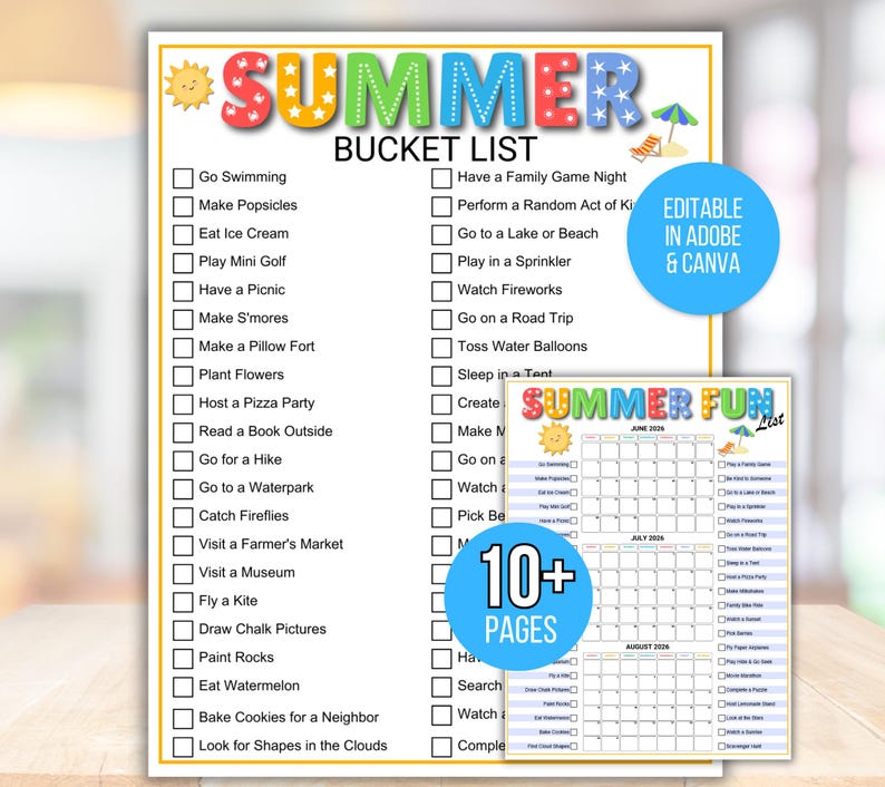 Editable Summer Calendar Poster, Summer Bucket List, Summer Checklist, Summer Break Ideas, Summer Activities, Kids Summer Calendar, Summer