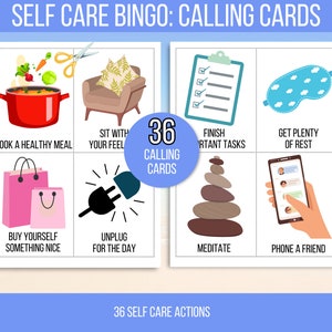 Self Care Bingo, 30 Self Care Bingo Cards, Self Care Challenge, Self Love Challenge, Wellness Bingo, Self Care Checklist, Self Care Activity