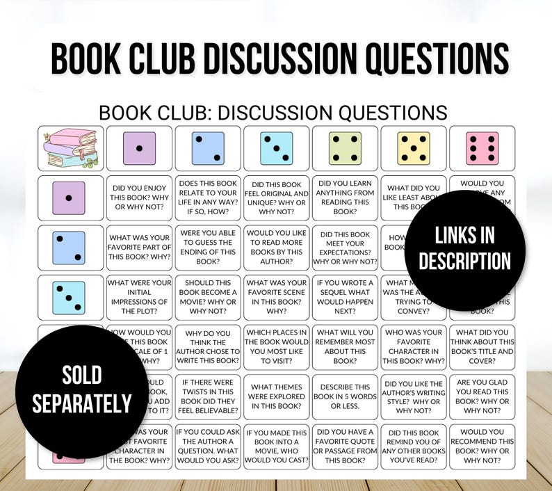 Book Club Icebreaker Game, Book Club Game, Book Club Icebreaker, Book Club Game, Book Lover Game, Book Game, Book Club Activity, Book Game